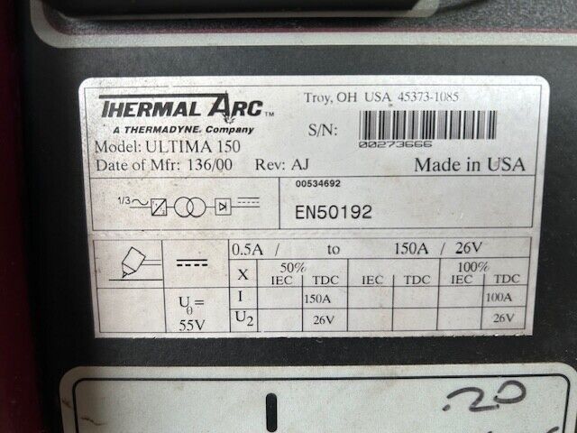 Thermal Arc Ultima 150 Plasma Welder PARTS ONLY!!! | eBay Thermal Arc Ultima 150 Plasma Welder PARTS ONLY!!! | eBay