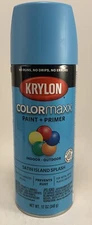 Krylon K05565007 COLORmaxx Spray Paint + Primer, Satin Island Splash, 12-oz.