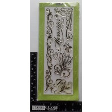 HERO ARTS Rubber Stamps CL221 MEMORIES Cling FLOURISHES SCRAPBOOKING BIN-U