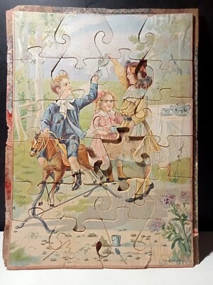 Puzzle ancien en Bois - N.K. Atlas Paris - Photo 1/4