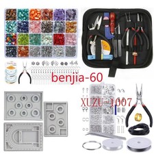 Craft Jewelry Making Supplies Kit Findings Sterling Beading Repair Tools Set DIY