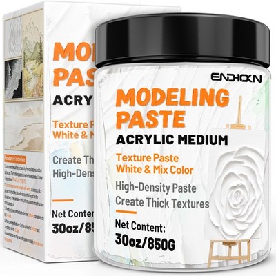 Thick Modeling Paste 30oz  High Density Texture Paste for Acrylic Painting