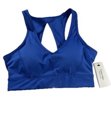 New Calvin Klein Performance sz Medium Stretch Sports Bra blue removable pads
