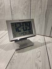 Sharp Battery Operated Travel Alarm Clock, Thermometer,  Calendar