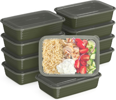 Prep - 20-Piece 1-Compartment Reusable Meal Prep Containers with Lids, PFAS & BP