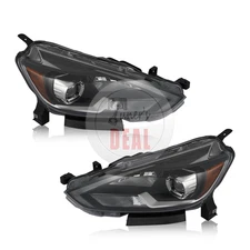 Pair LED Projector Headlight Assembly Fits 2016-2019 Nissan Sentra Left+Right