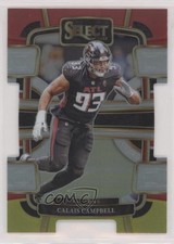 2023 Panini Select Concourse Red & Yellow Prizm Die-Cut Calais Campbell #5 bn5