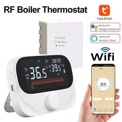 RF Boiler Thermostat For Tuya Wireless Wifi Programmable Room Thermostat