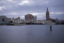 Miami Skyline 1950s Freedom Tower Old Port of Miami Red Kodachrome Color Slide
