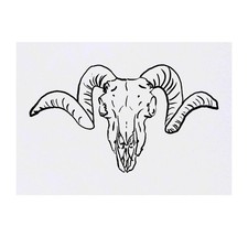 'Ram Skull' Temporary Tattoos / Transfers TO00033634 