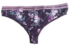 Cacique Cotton thong Multicolored Floral Panty Size 18/20 NWOT
