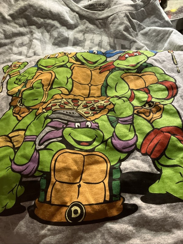Teenage Mutant Ninja Turtles Say Cheese Shirt Grey 3XL