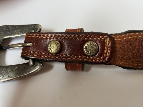 LEEGIN USA Ledergürtel Gr.70-77 Cognacbraun,2.5 m breit,Echtleder, Federnansatz - Bild 8 von 18