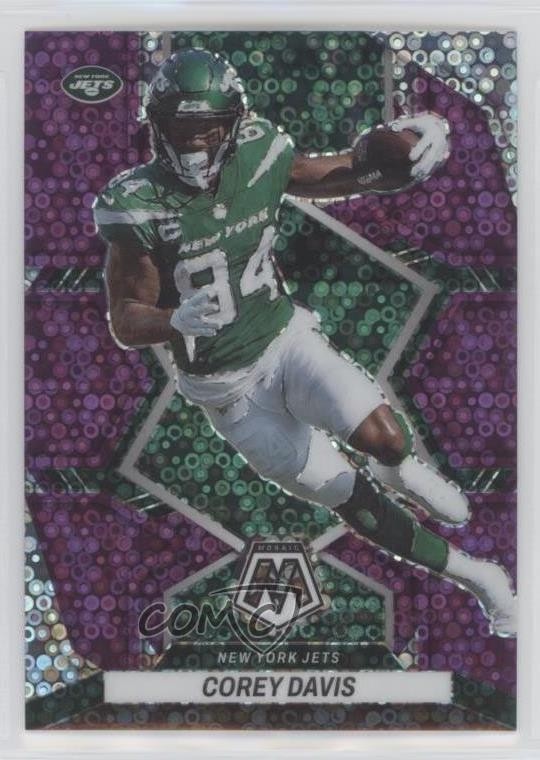 2022 Panini Mosaic No Huddle Purple Mosaic Prizm 22/50 Corey Davis #216