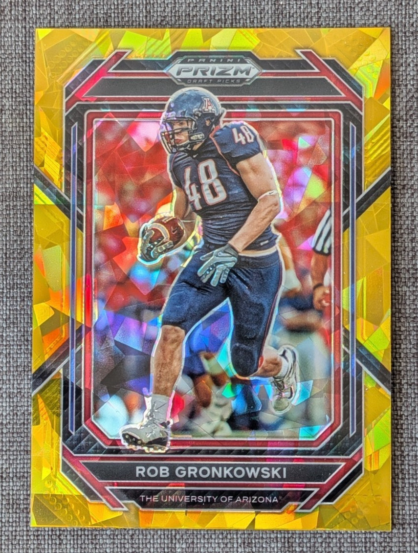 Rob Gronkowski Gold Ice Prizm | 2023 Panini Prizm Draft Picks #84