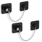 2 Pack Fridge Lock Freezer Lock with 4 Key for Child Safety Refrigerator Locks