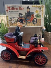 Vintage Battery Operated Tin Antique Shaking Car Nomura Working 