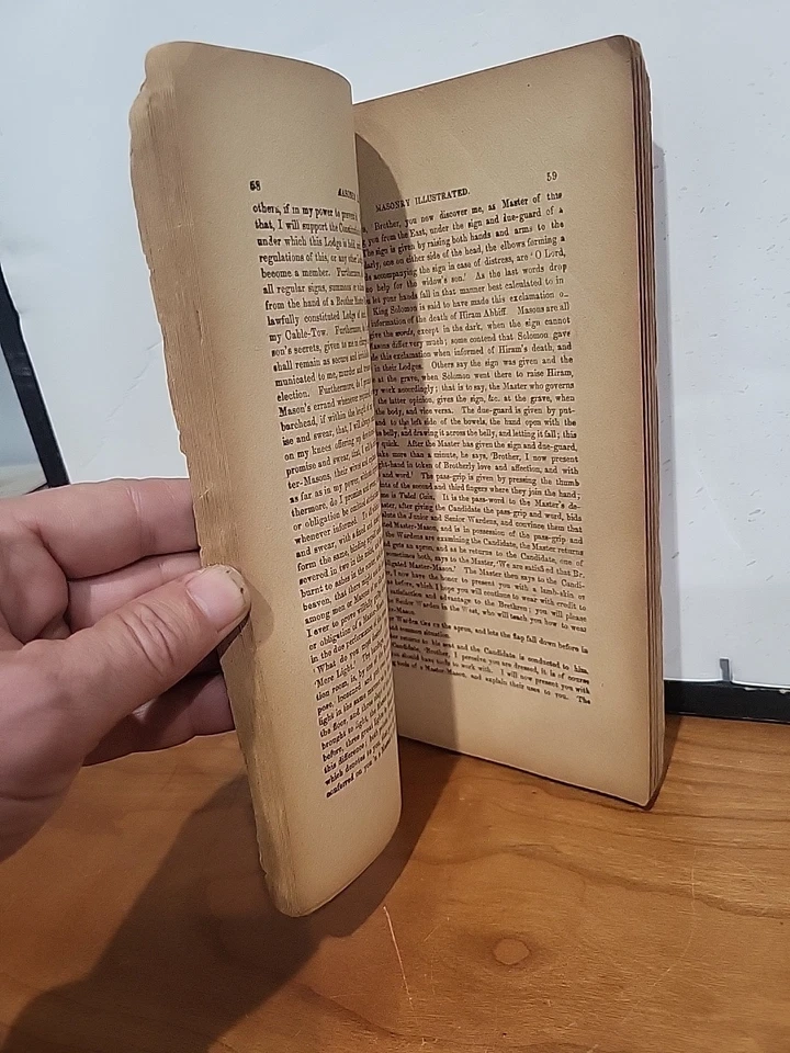 Morgan's Freemasonry Exposed and Explained 1882 Capt. William Morgan PB Occult - Image 3 of 4