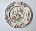 Set of 4 Johnson Brothers INDIAN TREE 9-7/8" Dinner Plates, Green Key (c 1979) — photo 2