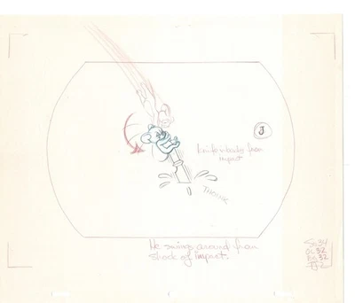 Tom & Jerry 2 LOT Cartoon Animation Cel Drawings Anime Filmation 1980-82 JD-25 - Image 1 of 2