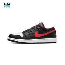 Nike Air Jordan 1 Retro Low Black Fire Red White Men's Shoes 553558-063