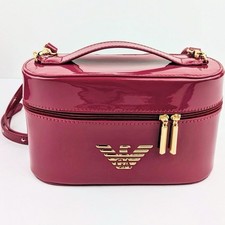 Emporio Armani Beauty Mini Vanity Case with Strap Gold Hardware (NIB)