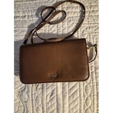 Buxton Black Leather Crossbody Organizer Wallet Bag — listing 4