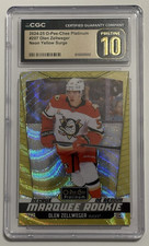 Olen Zellweger 2024-25 O-Pee-Chee Platinum CGC Pristine 10 Marquee Rookie Neon