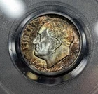 1952-P Roosevelt Dime PCGS MS/66 Awesome Toned Old Gen 1 Blue Label Super Clean!