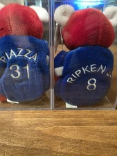 4th Of July Salvino's Bammers Ripken And Piazza Bears In Display Cases