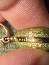 Faberge Egg necklace 18ct Yellow Gold Fine Jewellery Enamel, Au Hallmark