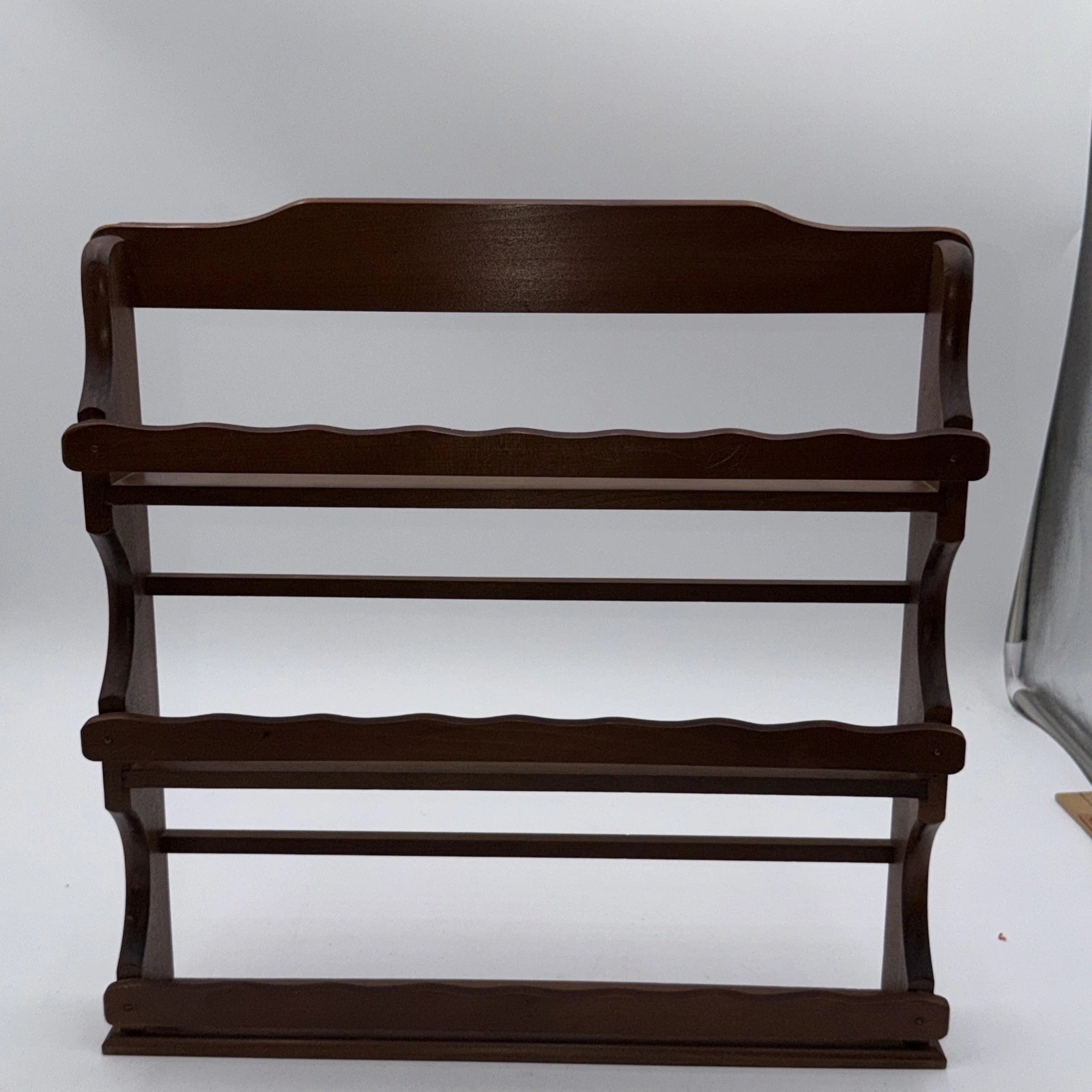 Vintage Wooden Spice Rack Wall Mounted or Freestanding 3 Tier Shelf Estate Find
Opens in a new windo