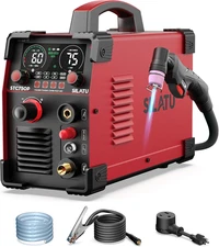 75Amps Plasma Cutter, Large LED Display, Non-Touch Pilot Arc, Air Sensor Technol