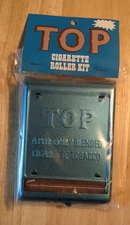 Vintage "TOP" Cigarette Roller Kit  Tobacco Roller Blue Metal NOS Factory Sealed