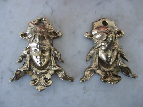 Vintage Salvage Brass Two Feet Leg Lady Shape Old Coffee Store Dispenser Part - Picture 4 of 9
