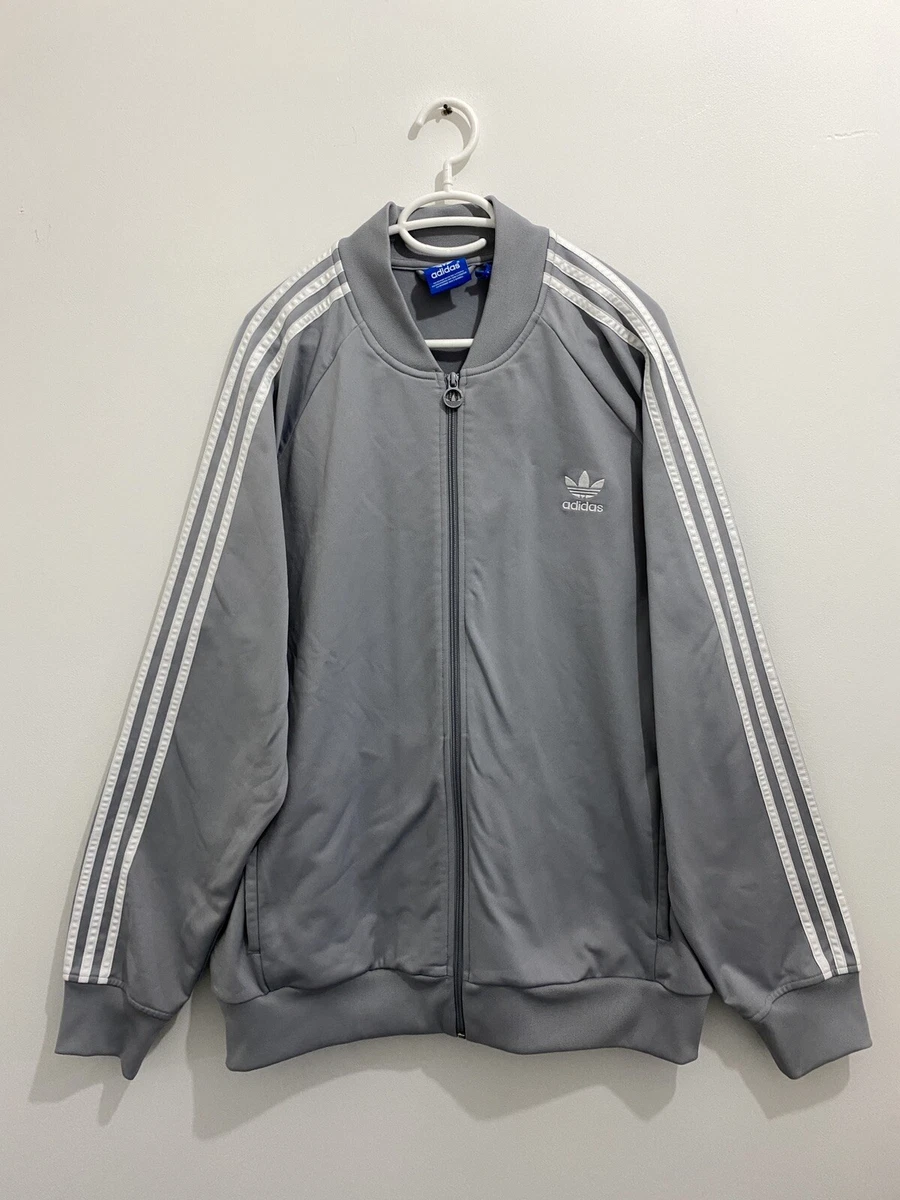 Grey adidas track clearance jacket