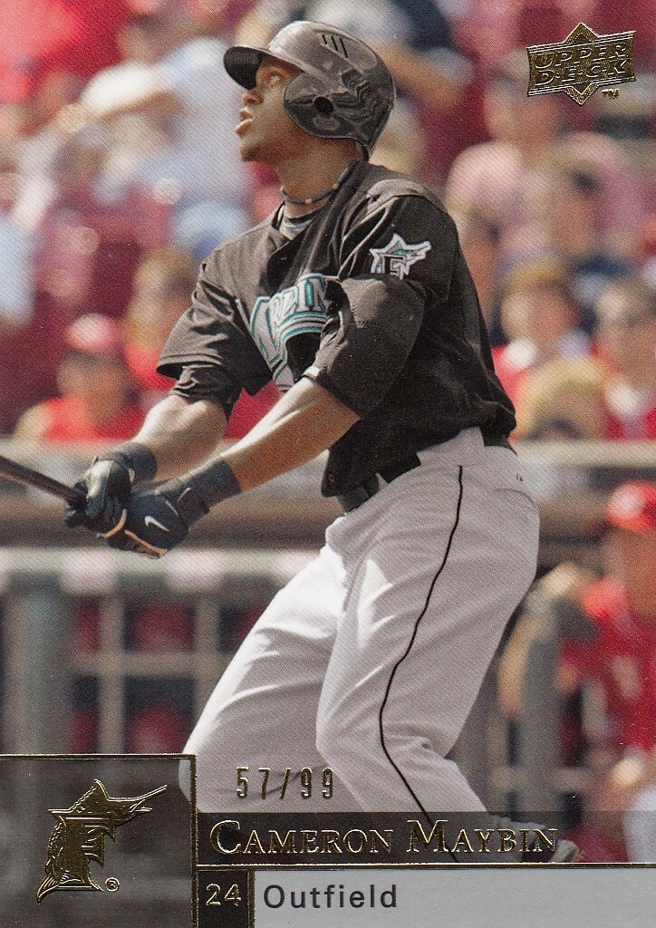 CAMERON MAYBIN /99 UPPER DECK UD GOLD MIAMI MARLINS #655 2009 09