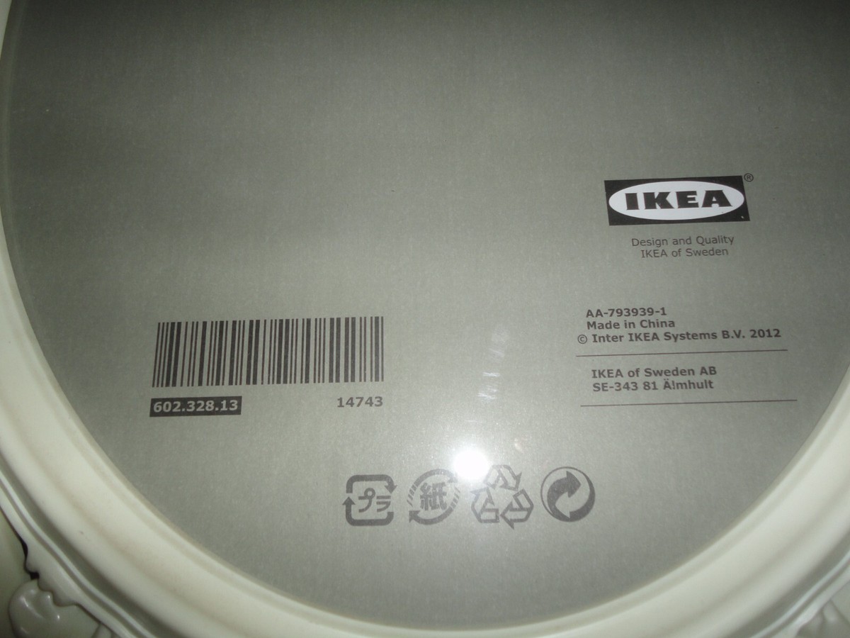 IKEA Ung Drill White Oval Plastic Frames mirrors (2P) 15 X IKEA Ung Drill White Oval Plastic Frames mirrors (2P) 15 X