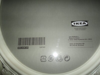 IKEA Ung Drill White Oval Plastic Frames mirrors (2P) 15 X 19