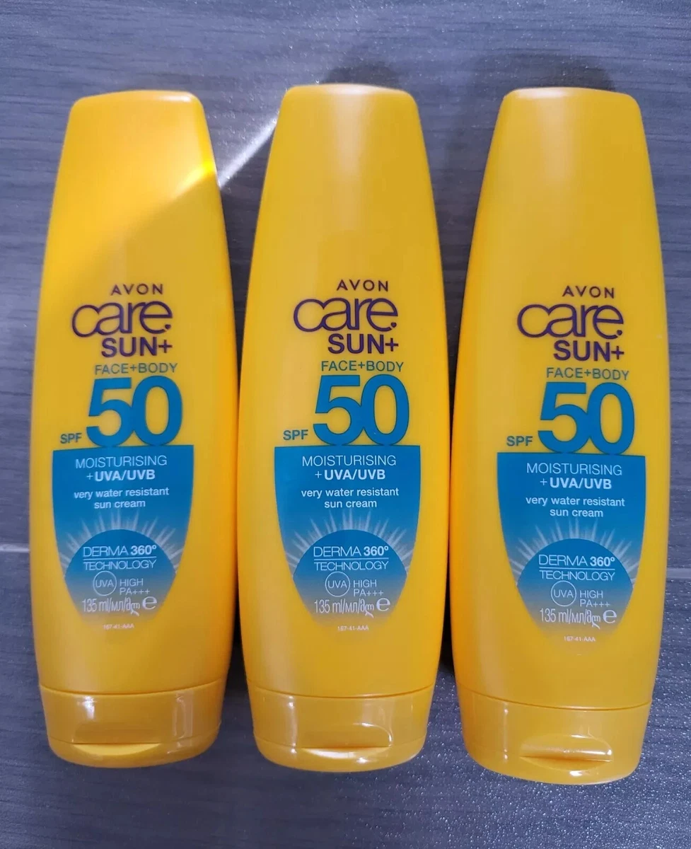 Avon Care Sun + Face /Body Moisturising  + UVA/UVB sun cream SPF50 - 3 x 135ml