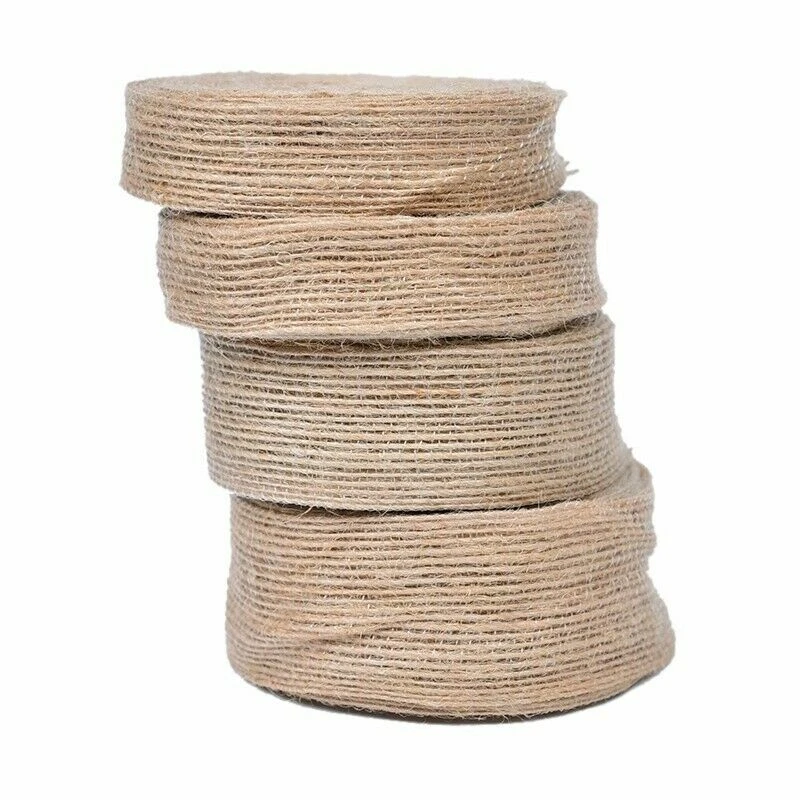 10M Hemp Rope Jute Webbing Tape DIY Craft Straps Burlap Ribbon Sewing Trim - Image 4 of 4