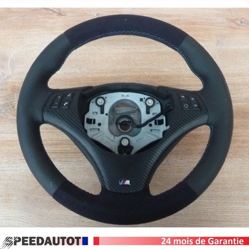 Volant Cuir/Alcantara Pour BMW Série 3 E90 – Neuf Re-garni – Marque Autofun – Réf. 10-186 – Garantie 2 Ans