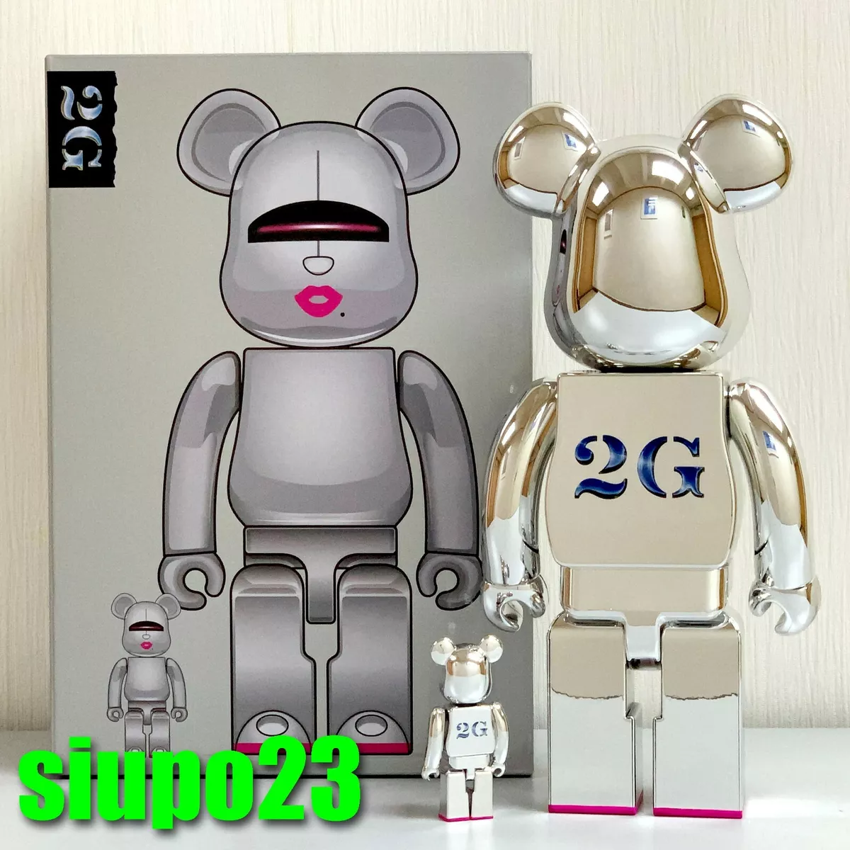 BE@RBRICK SORAYAMA 2G SILVER 400% & 100%