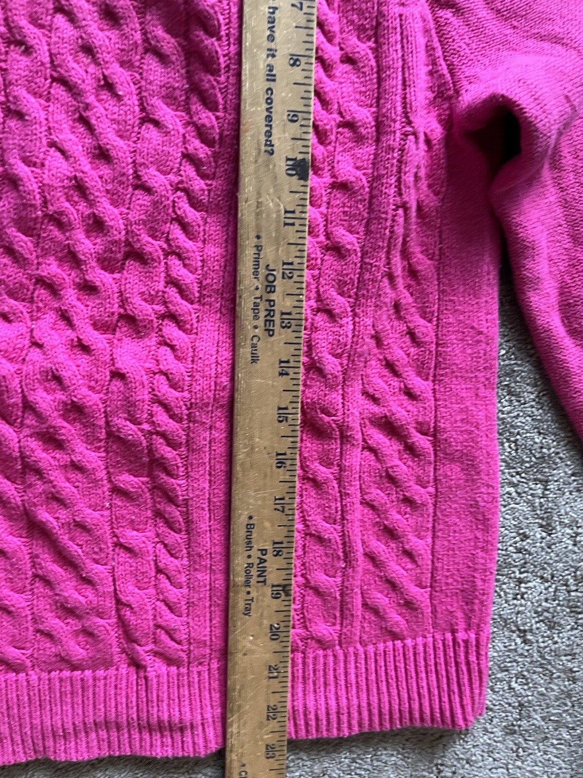 GAP‎ Medium Solid Pink Mock Neck Patterned Sweate… - image 5