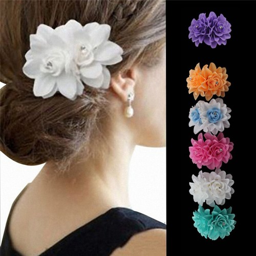 Womens Fashion Flower Hair Clip Hairpin Bridal Wedding Party Hair Accessories;;b - Picture 5 of 17