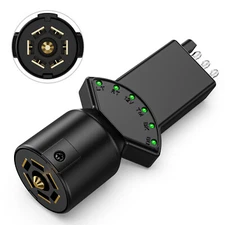 12v 4 Pin & 7 Way Blade 6 Function Led Light Tester for RV Truck Trailer Socket