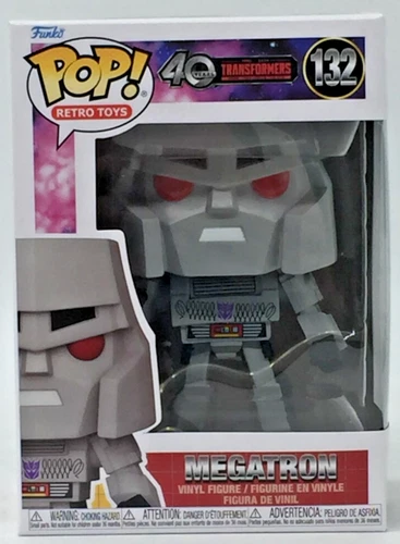 Funko Pop! Retro Toys Transformers 40th years Megatron #132 With Pop Protector