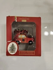 Spode Christmas Tree Holiday Red Truck Bringing Home Tree Ornament A12