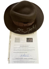 STEVEN SPIELBERG SIGNED AUTOGRAPH INDIANA JONES HAT BECKETT BAS