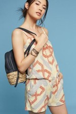 NEW Anthropologie Marais Strappy Romper by Karen Zambos Size L Orig. $128